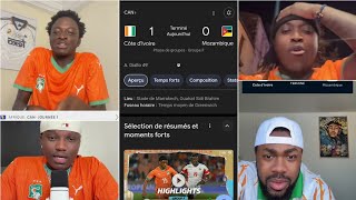 LES SUPPORTERS IVOIRIENS RÉAGISSENT AU MATCH DE LA CÔTE D'IVOIRE 1 vs 0 MOZAMBIQUE 