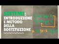 SISTEMI LINEARI - INTRODUZIONE E METODO DELLA SOSTITUZIONE