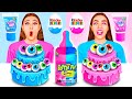 Warm vs Koud &amp; Roze vs Blauw Voedsel Uitdaging | Grappige Voedsel Recepten RaPaPa Best
