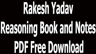 Rakesh Yadav Reasoning Class Notes PDF Download screenshot 2
