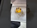 Zlatý prsten s citrínem a s diamanty #jewelry #ring
