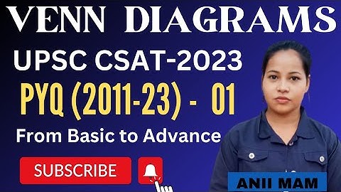 CSAT PYQs (Topic-Wise) - Venn Diagrams | UPSC CSE Prelims | Maths | By Anii Ma