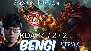 SKT T1 Bengi GRAVES vs HECARIM Jungle - Patch 6.14 KR Ranked | League of Legends