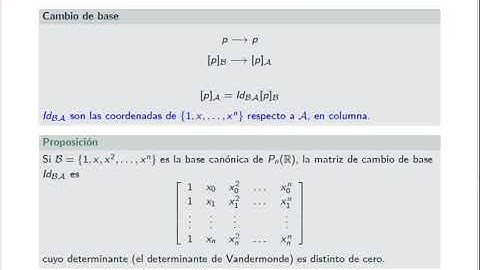 Formulación matricial de la interpolación de Lagrange |  | UPV