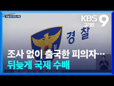 경찰 조사 없이 출국한 피의자…뒤늦게 <strong>국제</strong> 수배 / KBS  2026.07.30.