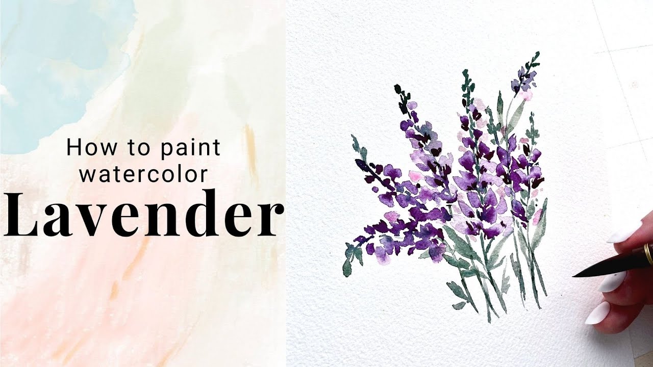 How to paint loose Lavender in watercolor Day 13 YouTube