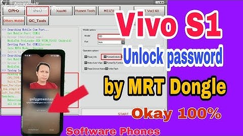 VIVO S1 UNLOCK PASSWORD BY MRT DONGLE OKAY 100%