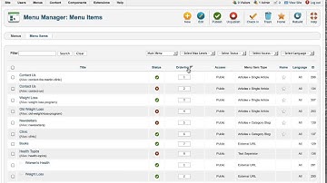 Menu Ordering Joomla