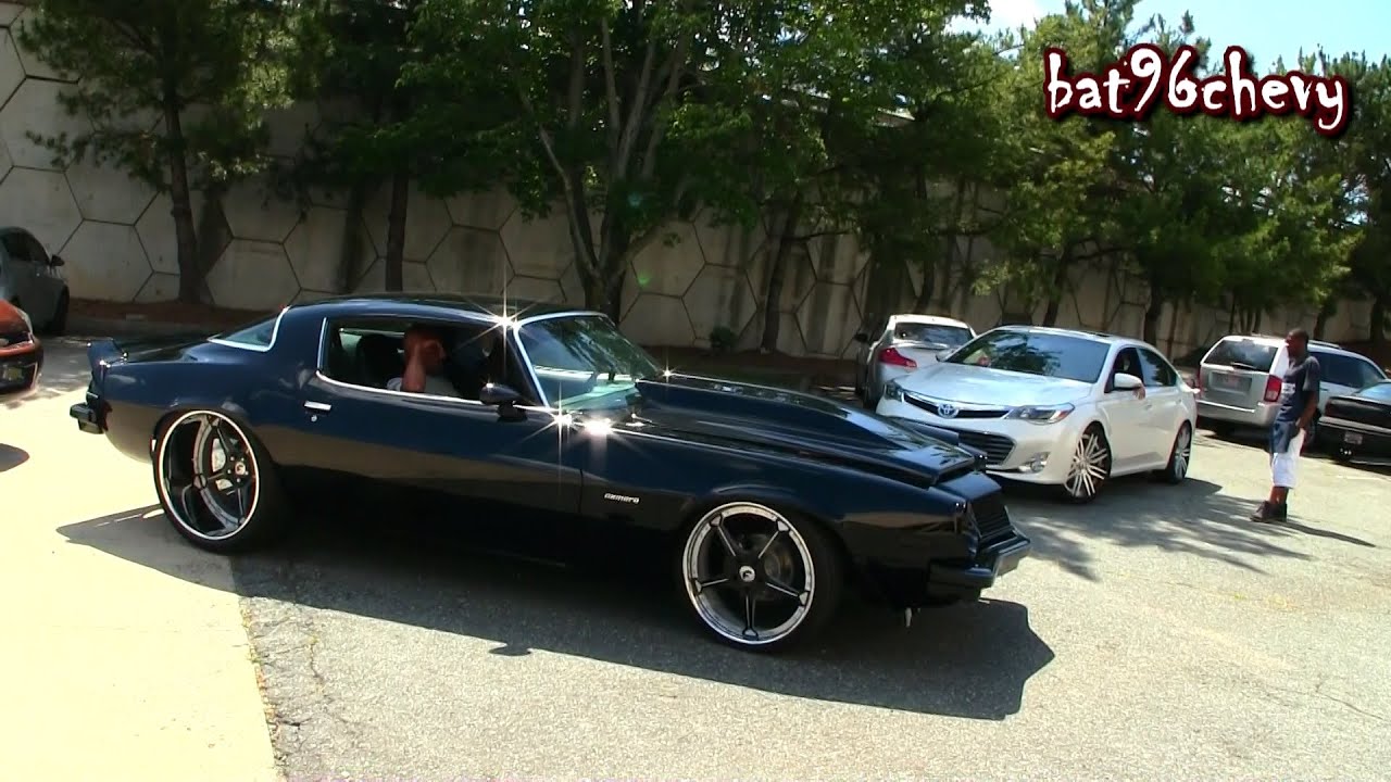 Black 1976 Camaro On 22 24 Forgiatos 24x15 Rear Wheels c Motor 1080p Hd Youtube