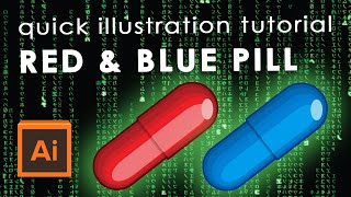 Matrix Red & Blue Pill Illustration Tutorial #Shorts
