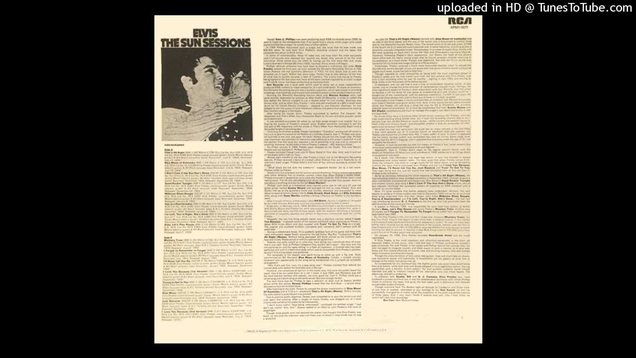 Elvis Presley - I Love You Because (2nd version) (RCA Victor APM1-1675)