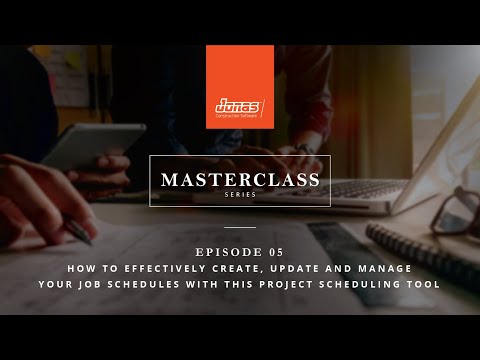 Jonas Masterclass Ep 5: How to Create, Update & Manage Your Job Schedules with Project Scheduler
