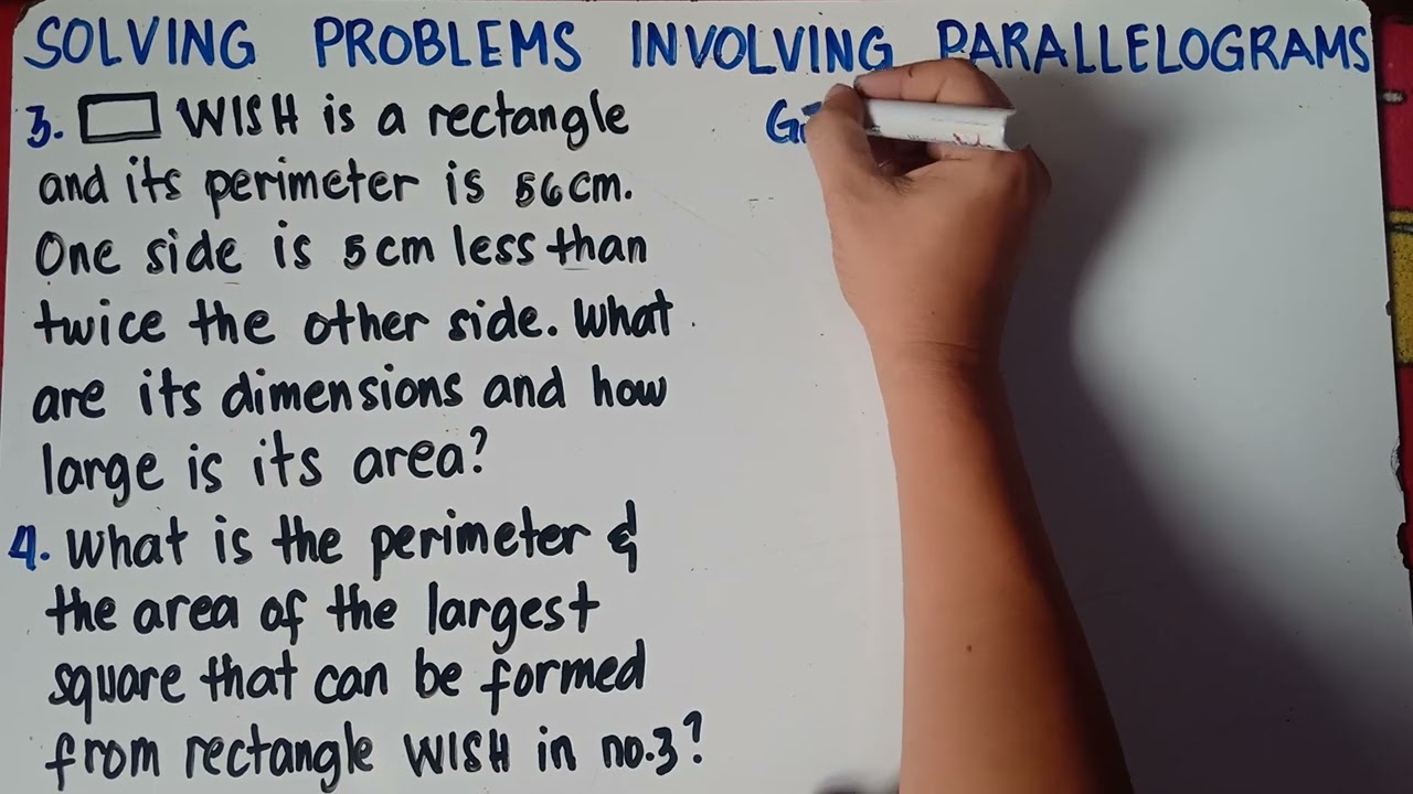 Solving Problems Involving Parallelograms | Explain in Detailed |