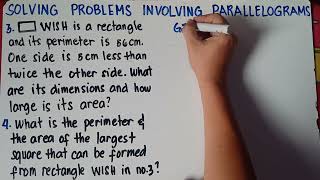 Solving Problems Involving Parallelograms | Explain in Detailed |