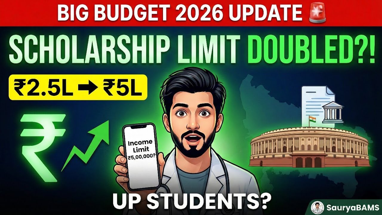 Budget 2026 BIG Update for UP Scholarship Students 🚨 | ₹5 Lakh Scholarship Limit? | Truth Explained 