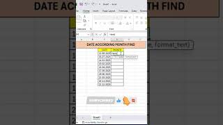DATE ACCORDING MONTH FIND #computertricks #shortsfeed #trandingshorts #education #excel #exceltips