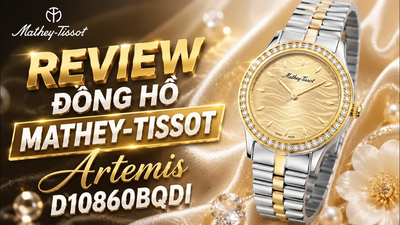  Review Đồng Hồ Nữ Mathey-Tissot Artemis D10860BQDI: Mặt Số Vàng Guilloché Chuẩn Swiss Made !
