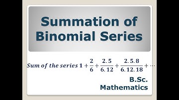 Summation of binomial series#binomialseries#sumofseries#bscmaths 