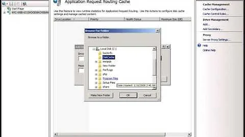 Configuring Primary and Seconday Disk Cache in IIS 7 Step by Step