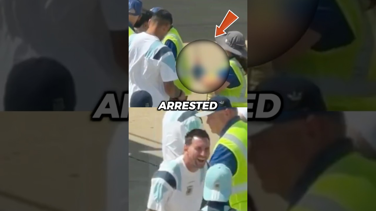 Messi laughed after an Argentina player almost went to jail at airport security.🤣💀