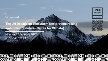 UN Decade on Ecosystem Restoration: From Commitments to Actions for Nature