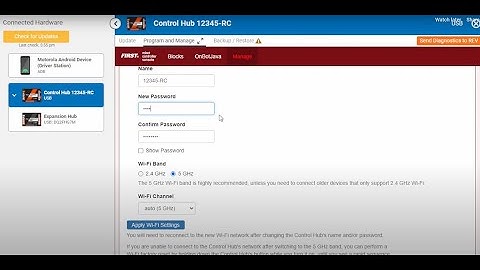 Using REV Hardare Client for FTC teams