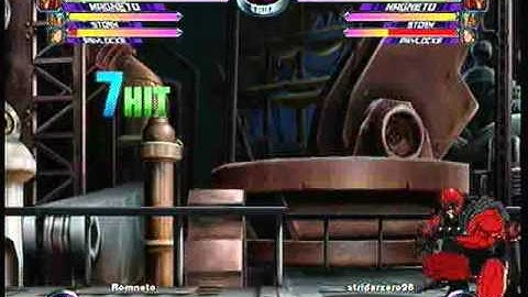 MvC2: Magneto Perfect Assist Kill (match start)