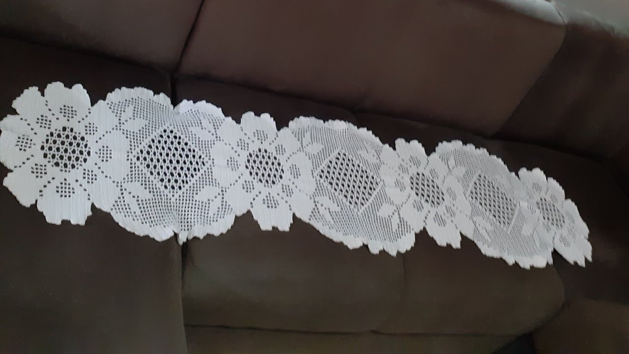 Caminho de mesa flores parte 8 #crochefile