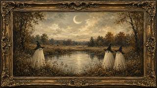 Vintage Halloween Ghosts Frame TV Art | Moon | 4K No Sound screenshot 5