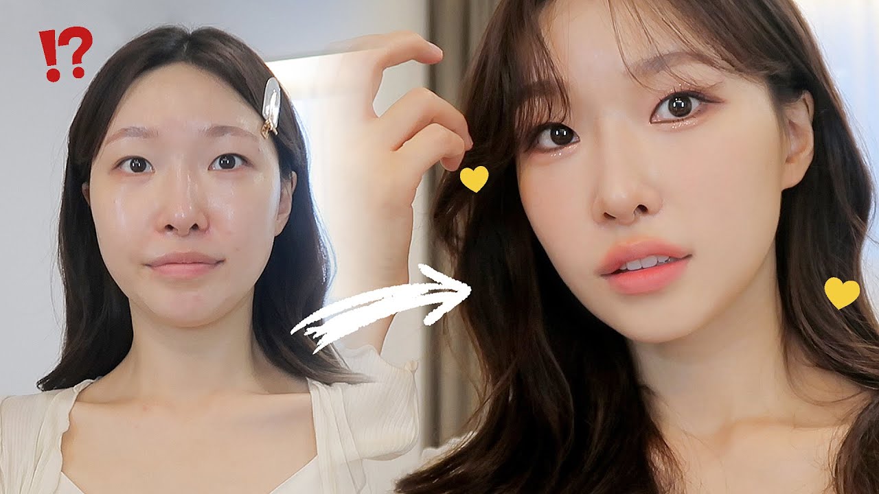 cc) 문의폭주💛짝눈+속쌍 교정하는법🤭확신의 고급! 데일리 메이크업ㅣdaily makeupㅣ아랑 - YouTube