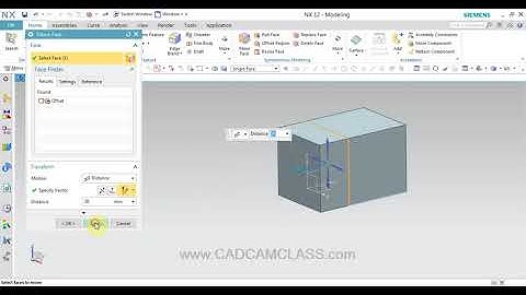 NX   MOVE FACE COMMAND IN NX
