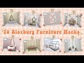 Bloxburg : 10 Furniture Building Hacks w/ New Strings, Ropes and Garlands | Update 0.9.3 | Series 10