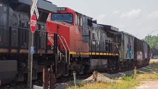 CSXT M453 Sits In Lakeland Florida w/ 2 CN ft. Crew Change & PTC Issue!