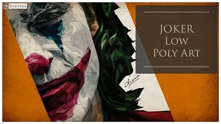 #JOKER 2019 (Joaquín Phoenix) Low Poly Art [Adobe Illustrator]