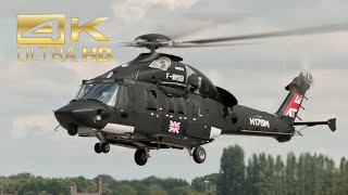 (4K) Eurocopter H175M EC-175 Airbus Helicopters F-WMXB arrival RAF Fairford RIAT 2022 AirShow