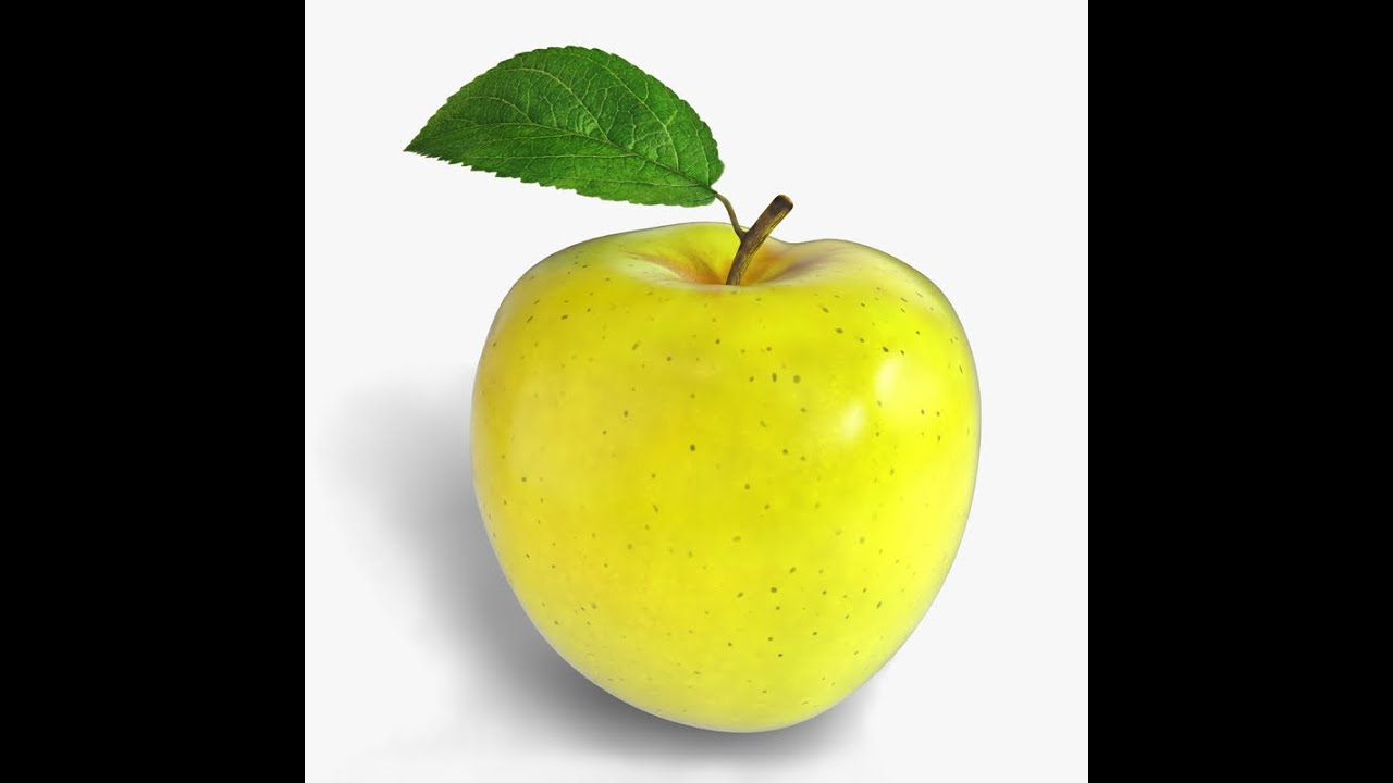 Yellow Apple Fruit 3D Model for Download | PROmax3D