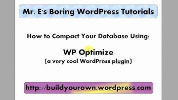 Compact Your Wordpress Database Using WP Optimize