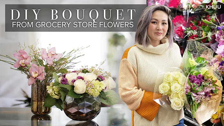 DIY FLOWER ARRANGEMENT under $30 with Grocery Store Flowers (Cheap & Chic!) - DayDayNews