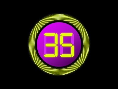 35 Second Countdown Timer with clock Ticking sound & Finish alarm beep #timer #clock #countdown