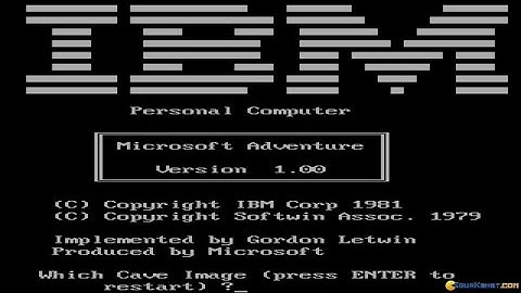 Microsoft Adventure gameplay (PC Game, 1981)