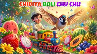 Chidiya Boli Chu Chu Strawberry 🍓 Watermelon 🍉 Fruit Train Kids Animation
