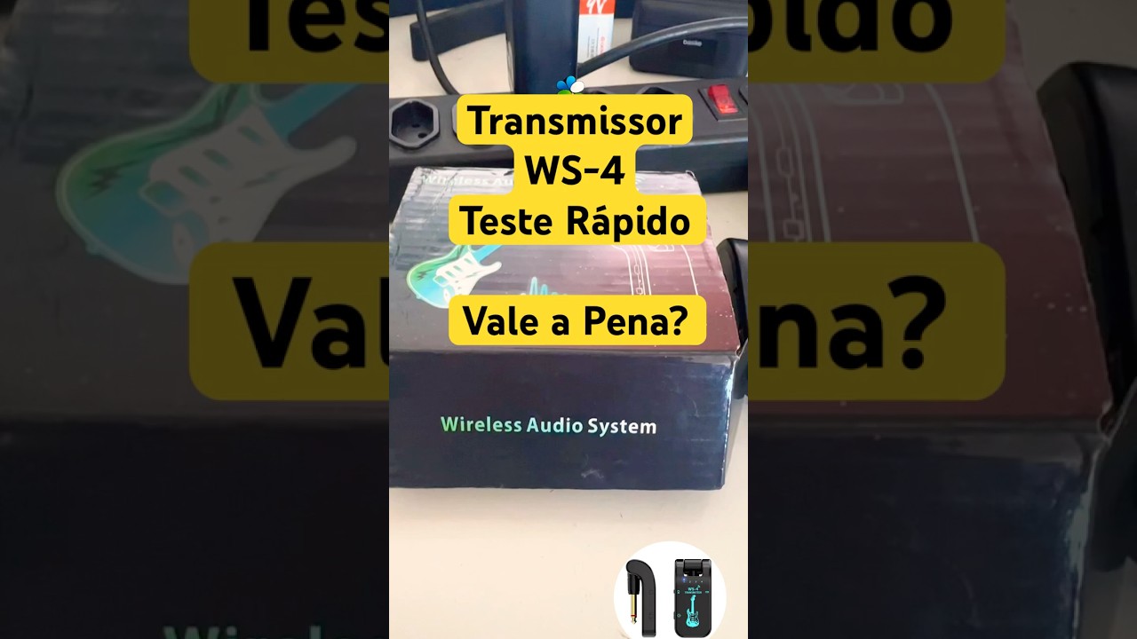 Teste do Transmissor Sem Fio WS-4 🎸 | Som Limpo e Zero Ruído no Home Studio! 
