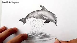 Dibujo con un solo lápiz un delfín en 3D | Dolphin fish painting in 3D | HD by José Luis Zapata C 181 views 7 months ago 3 minutes