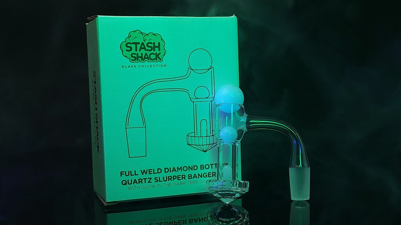 Exploring the Full Weld Diamond Bottom Quartz Slurper Banger with Glow in the Dark Slurper Set