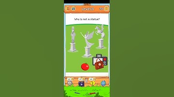 Braindom 2 level 21 Who is not a statue? Walkthrough solution / Braindom riddles level 21