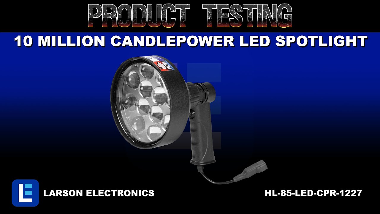 10 Million Candlepower LED Spotlight w/ Inline Transformer - 36 Watt - Pistol Grip - 1600 Foot Beam