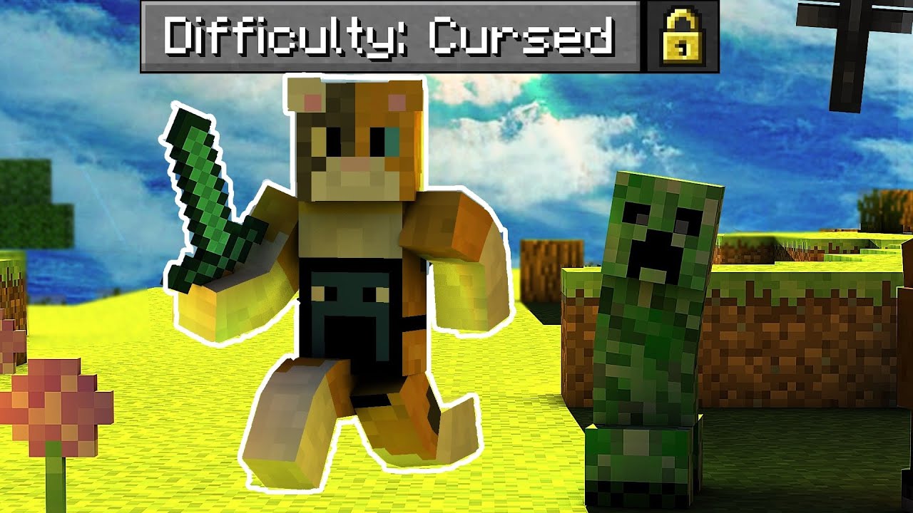 Attempting Cursed Difficulty In Minecraft Is It Possible Youtube