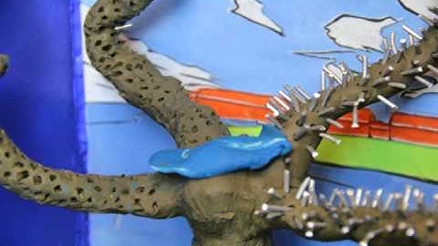 stop motion animation  (man with rubbish) by  jacky wu