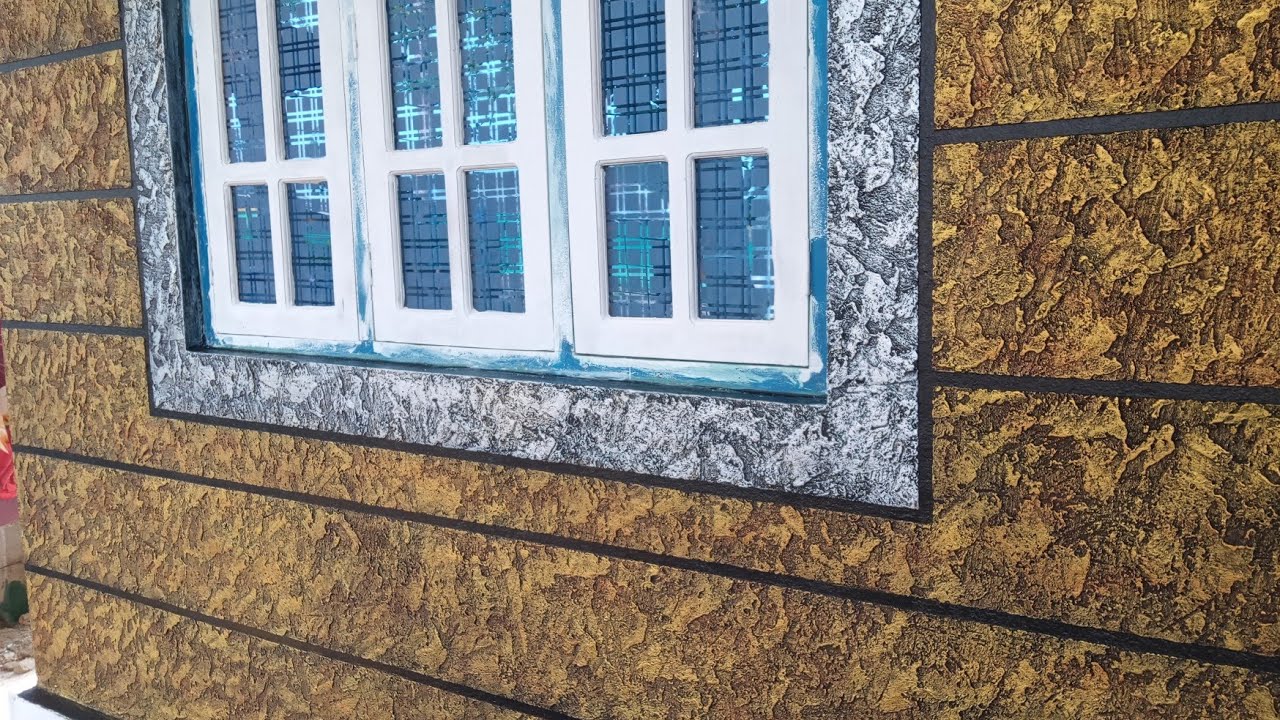 texture wall painting design|exterior wall painting - YouTube