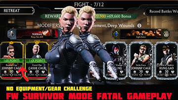 #3 | FW Survivor Mode Fatal Battle Without Equipments/gear Gameplay | MK Mobile